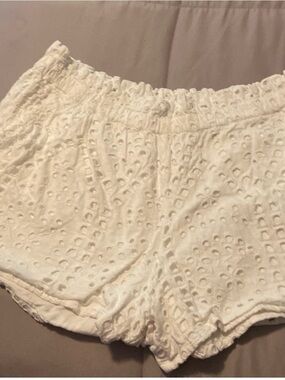 Express White Eyelet shorts